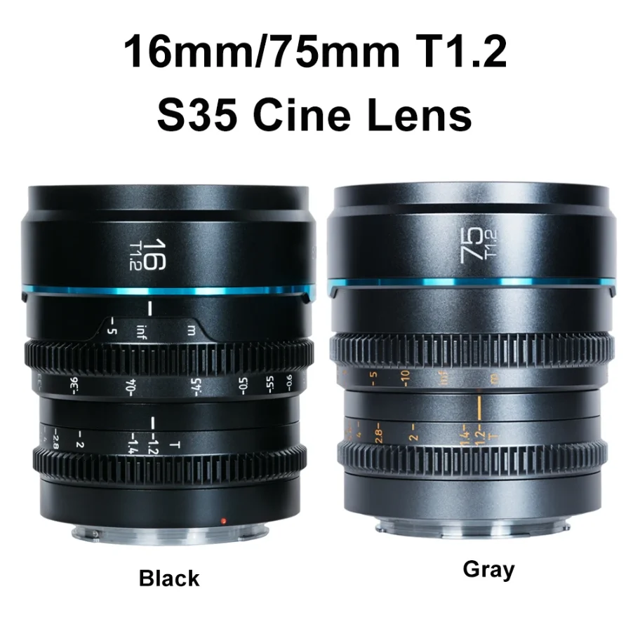SIRUI 16mm T1.2 75mm T1.2 S35 Cine Lens Night Shot for Sony E Fuji
