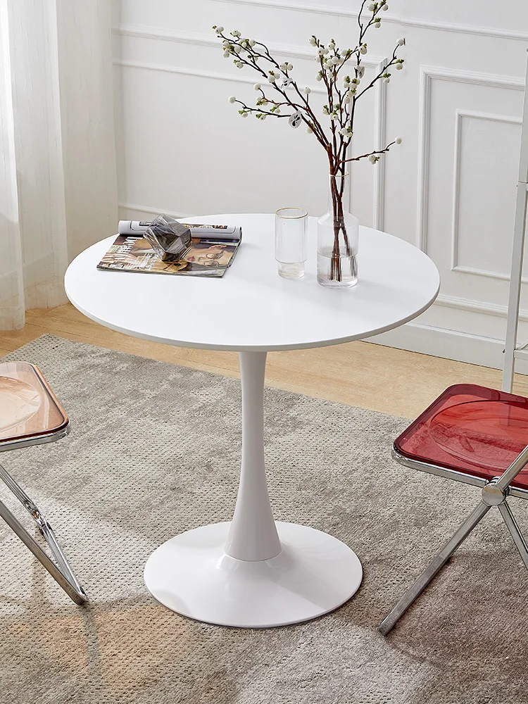 

Тюльпан белый досуг стол для переговоров кофейный молочный чайный магазин обеденный стол Северный оян маленький круглый стол и стул