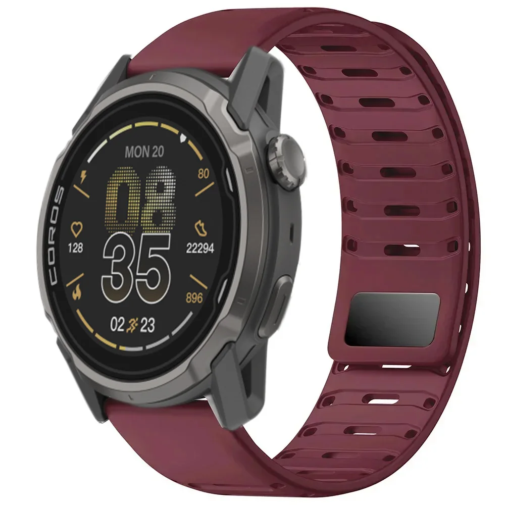 Enhanced Breathable Silicone Strap with Magnetic Buckle - 22mm