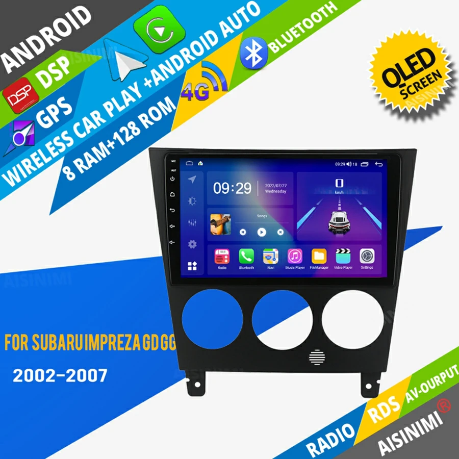 

AISINIMI автомобильный dvd-плеер на основе Android навигация для Subaru Impreza GD GG 2002-2007 Автомагнитола автомобильная аудиосистема Gps мультимедийный стерео монитор