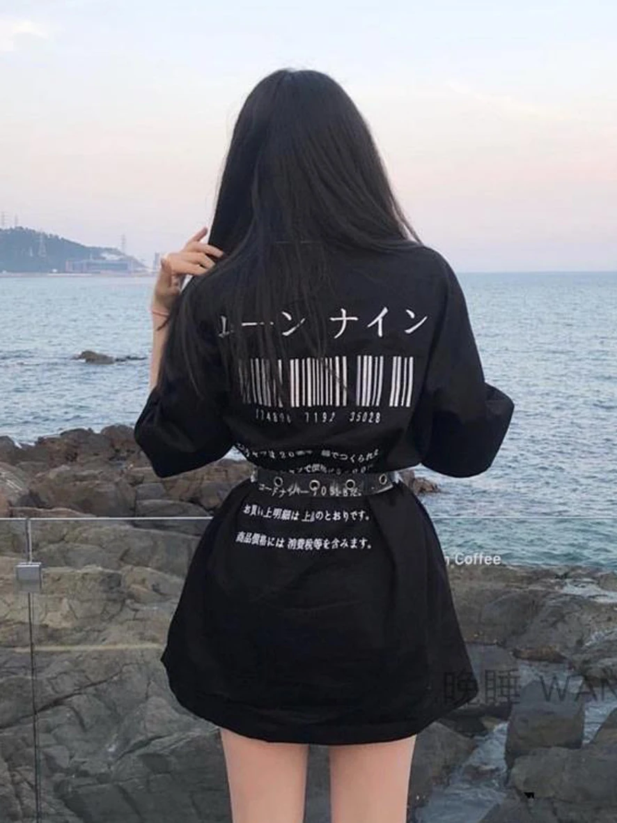 KawaëKayo RETRO heart Big-T 刺繍 Tシャツ ブラック BASICKS - 【24AW】ロングスリーブ 刺繍 Tシャツ / 