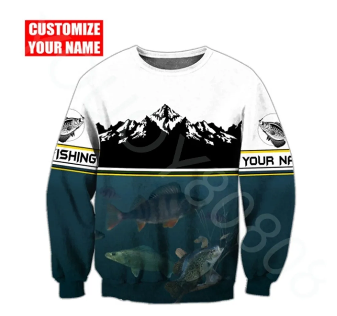 New four-season zipper hoodie for men and women, ice fishing, underwater fishing  shirt, printed long-sleeved pullover shirt - AliExpress