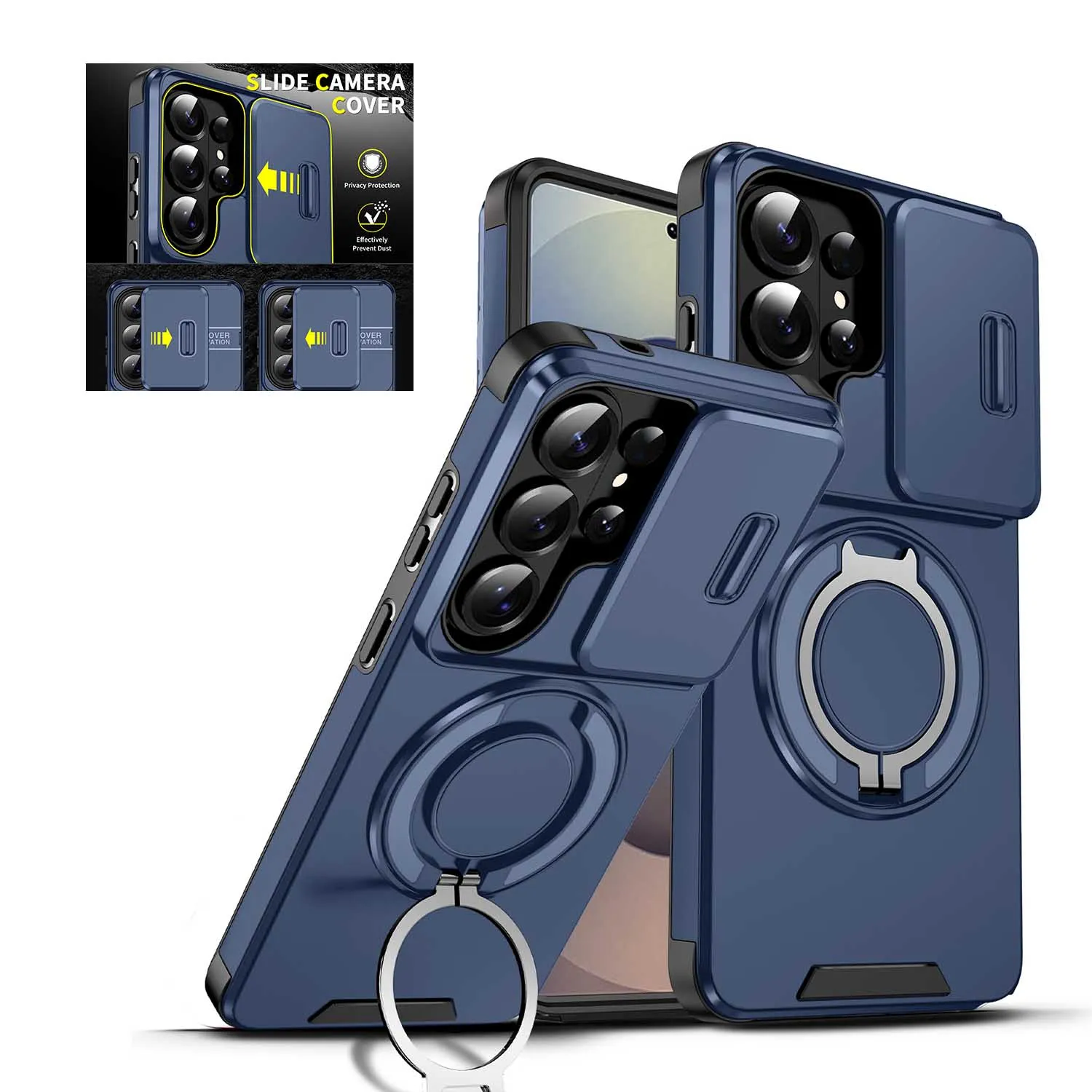 360-Degree Rotating Magnetic Bracket Phone Case