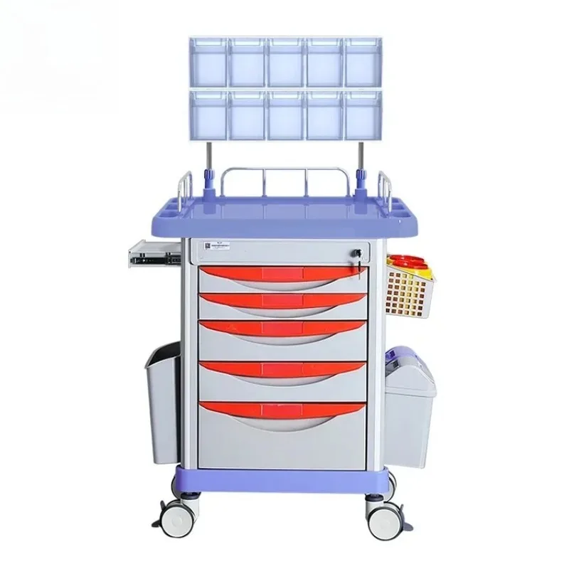 Hospital double row anesthesia- box ABS anesthesia- trolley with two ...
