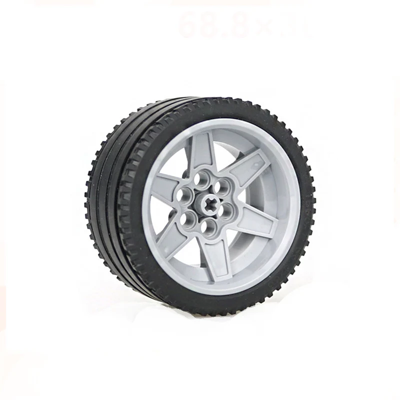 4pcs Wheel +Tyre MOC EV3 45544 45560 Parts Building