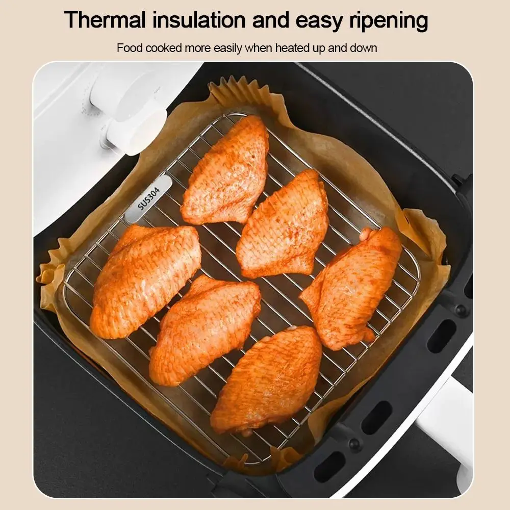 Enhanced Stainless Steel Cooking Rack with Footed Grid for Home Kitchen Ovens and Steamers