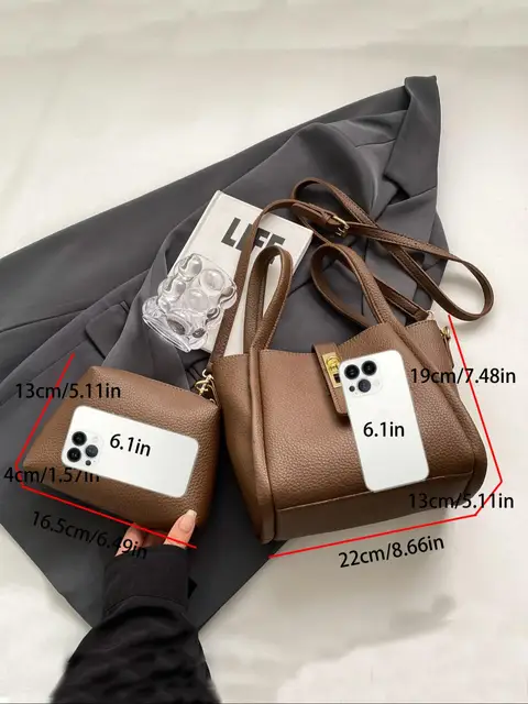chic waterproof faux leather bucket bag for women versatile hobo with adjustable straps spacious solid color design 5