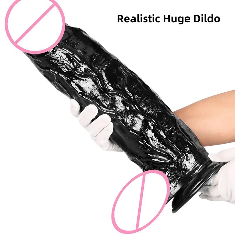 12cm Thick Realistic Huge Dildo Fake Penis Strong Suction Cup Anal Dildos Adult Sex Toys for Man Couple Toy Men's Masturbator