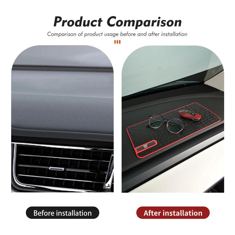 Car Non-Slip Mat Auto Silicone Interior Dashboard Phone Pads For Geely Monjaro Atlas Tugella Geometry C Coolray Emgrand ec