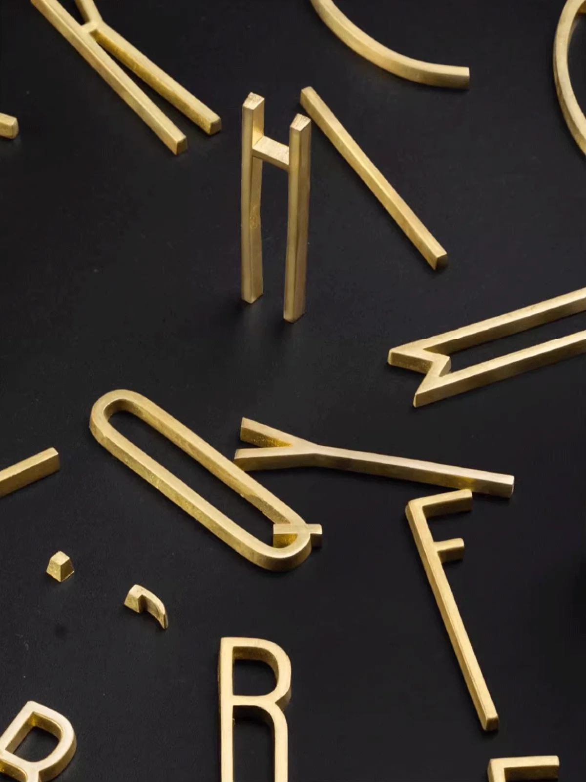 House Numbers 1 PC Solid Brass Gold House Numbers Wall Decoration