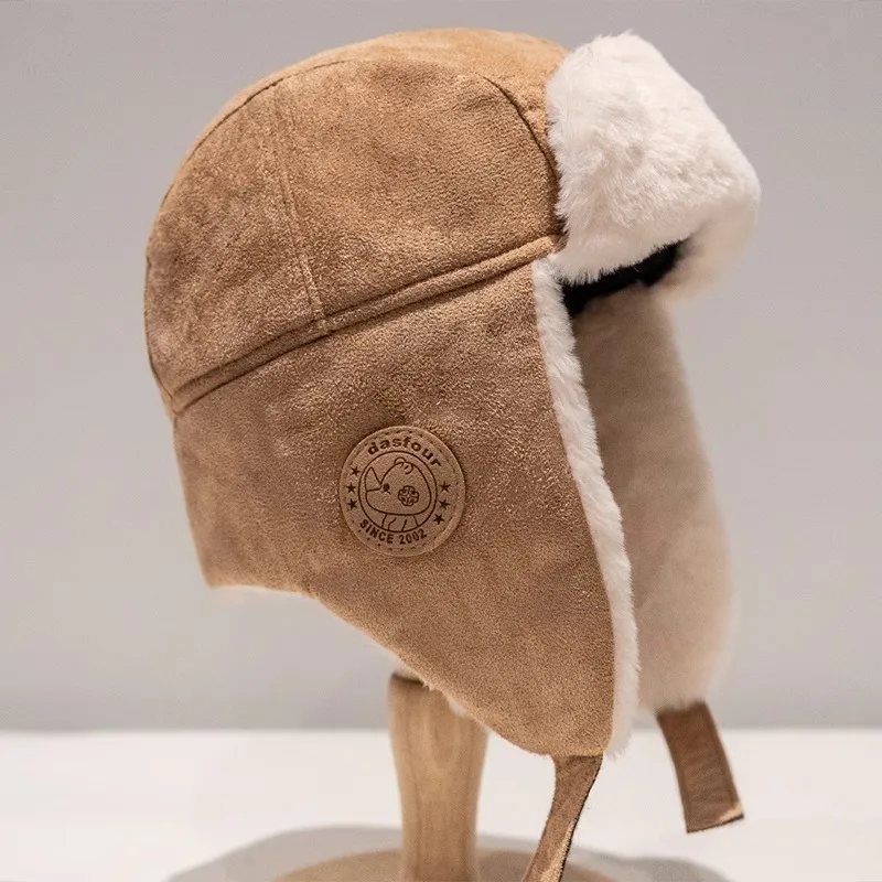 Kids Bomber Hat Caps Winter Warm Thick Cute Solid Faux Fur Bomber Caps Boys Girls Winter Outdoor Skiing Hats Unisex Flap Hat winter hat fashion hat earflap hat faux fur hat children hat set