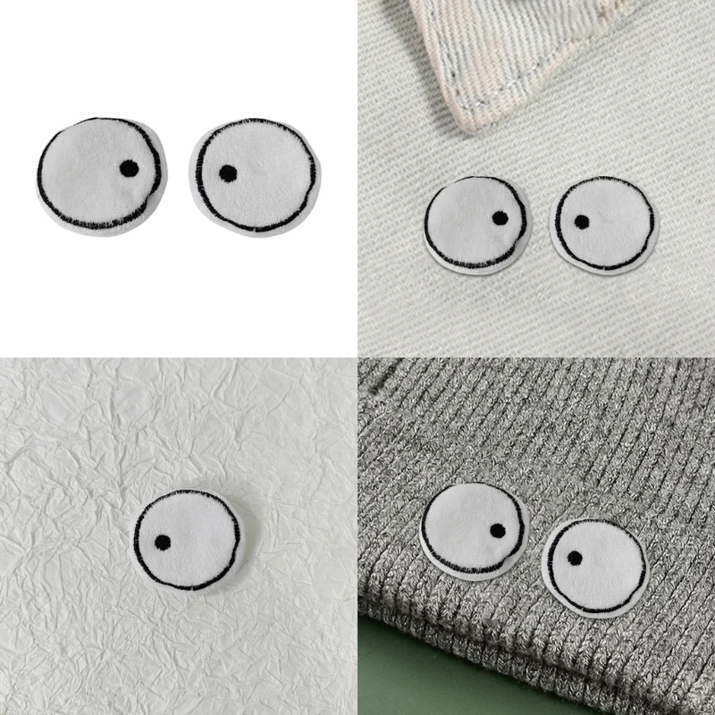 

50pcs Eyes Shape Appliques DIY Hair Clip Keychains Gloves Clothes Sewing Hand Materials Patches Hair Accessories