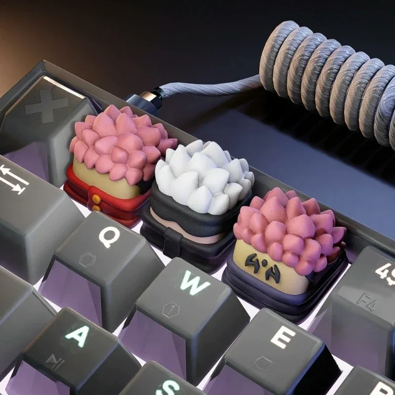 

Jujutsu Kaisen Original Anime Keycaps 3D Resin Key Caps for Mechanical Keyboard Satoru Gojo Custom Artisan Keyboard Cap Gifts