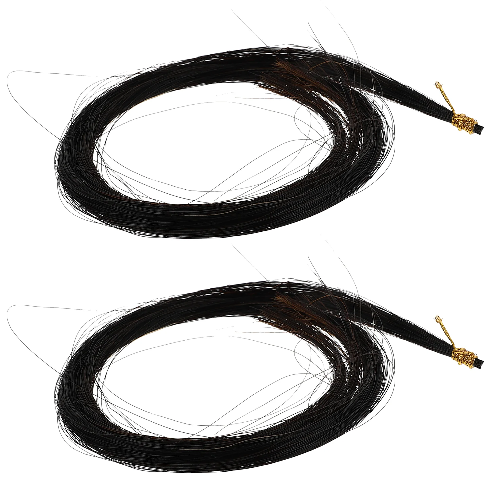 

2 Bundles Professional Viola Bow Hairs Bow Hairs Repairing Viola Supplies (Black)