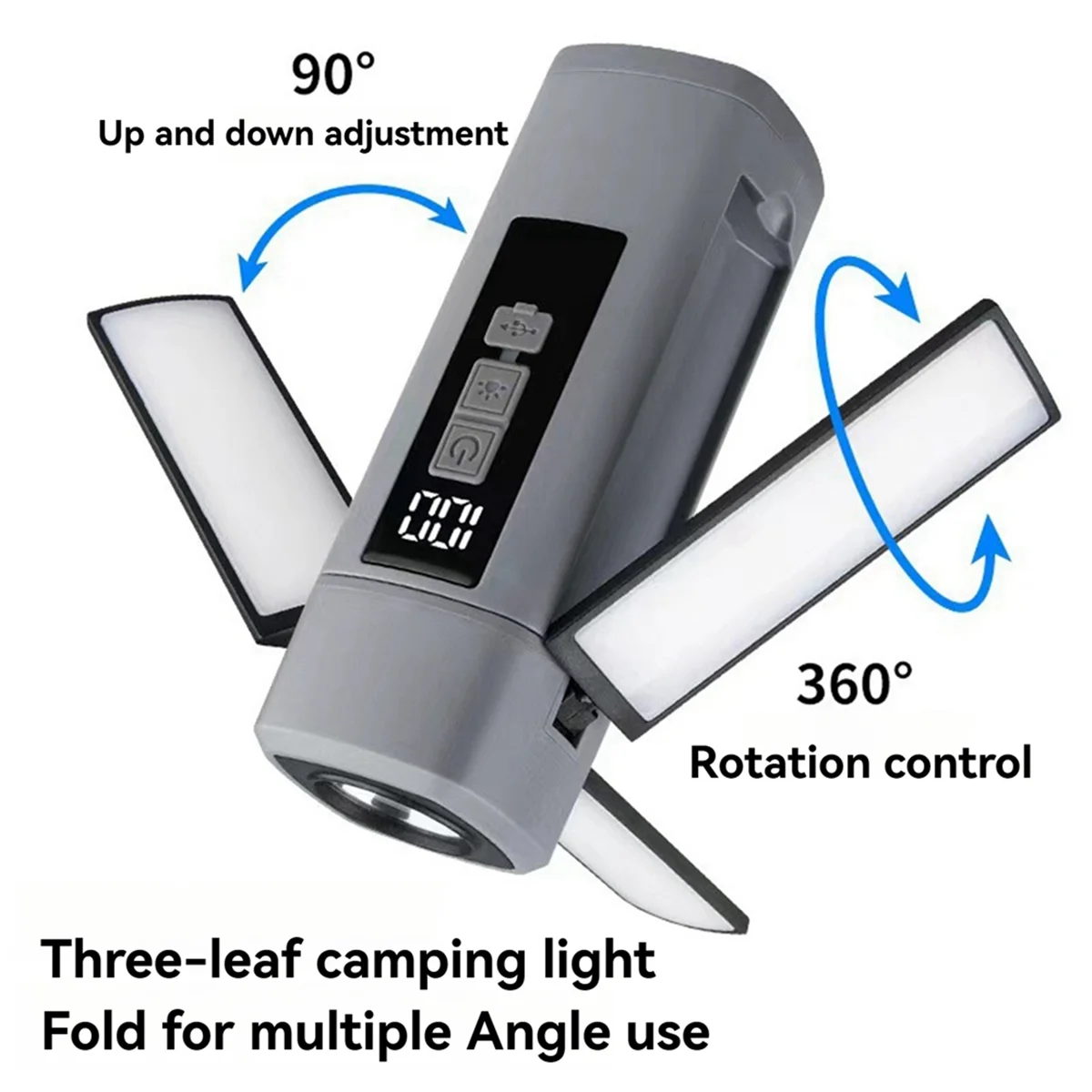 BAAU Outdoor Multifunctional Camping Light Folding Telescopic Portable Floodlight Tent Light Camp Camping Light,B