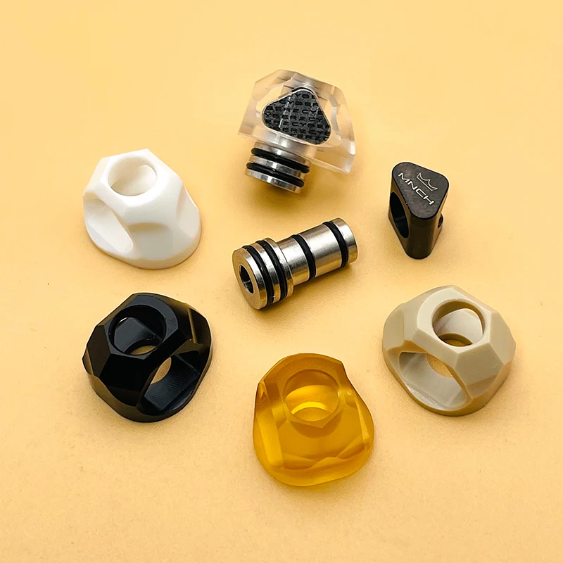Monarchy Cyber 2 Style 510DripTip For BB / Billet Box And Monarchy POM Color Ring 316SS PC POM PEI PEEK Material