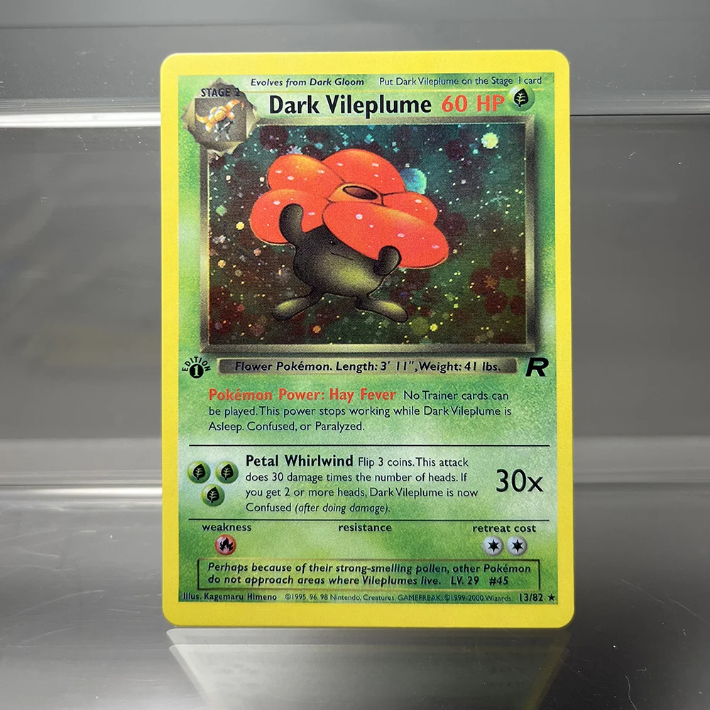 PKM Team Rocket/Base Set/Gym Heroes Folie PROXY Karten Chansey Dark Charizard Gyarados PTCG Game Collection Karten Spiel Spielzeug – Detail 11