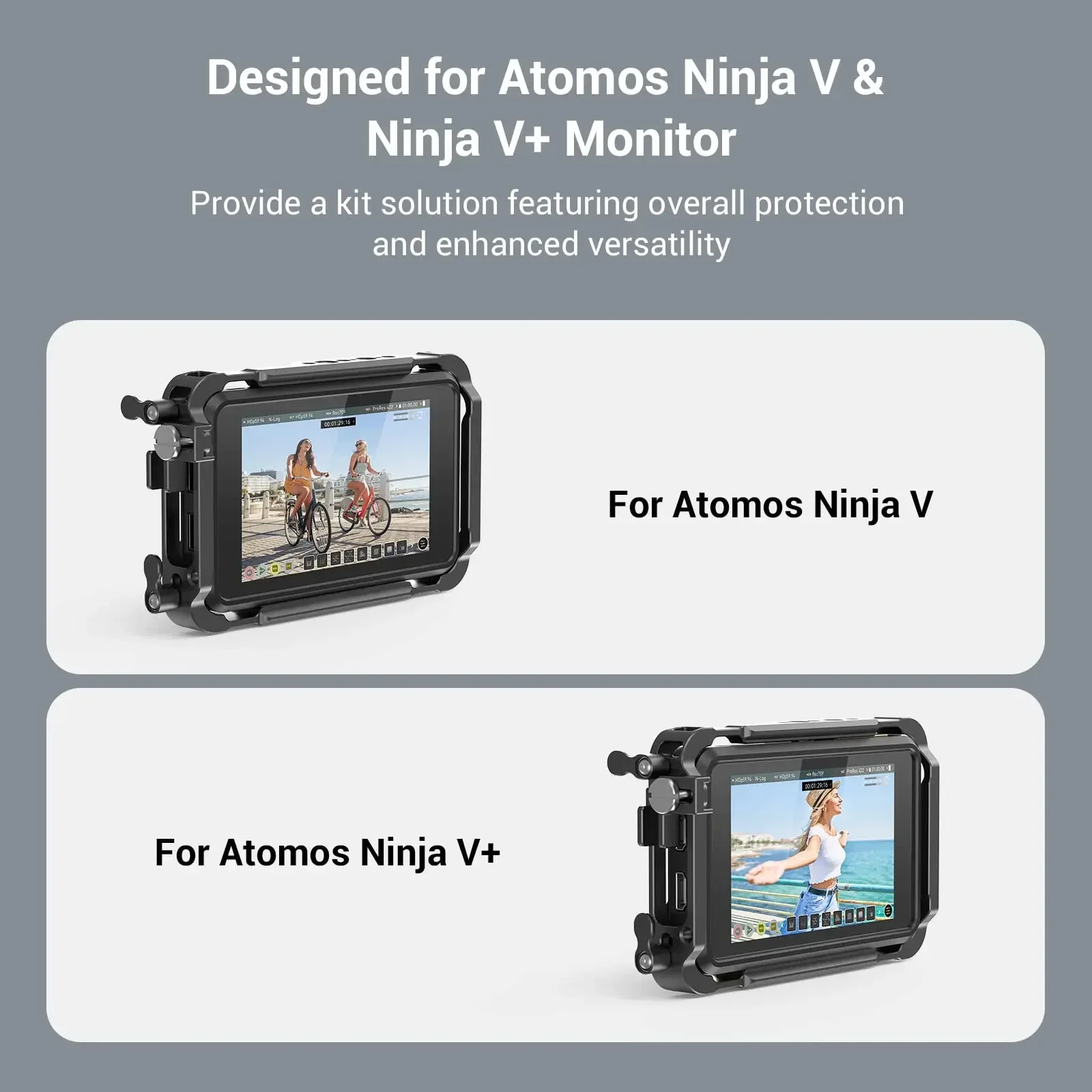 SmallRig Monitor Cage Kit for Atomos Ninja V/Ninja V+with Cage Sunhood Screen Pr