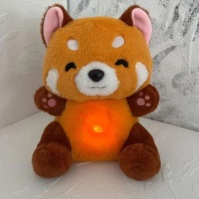 Plush Toy Red Panda Breathing Stuffed Animal 2024 New For Anxiety Adults With Music Lights & Rhythmic Breathing In Four Modes 6