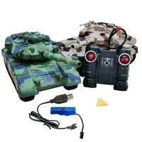 RC Battle Tank Shoot BB Bullets Remote Control Shooting Tank USB Charge With LED Sound Military War Game Electronic Car Boy Gift 2
