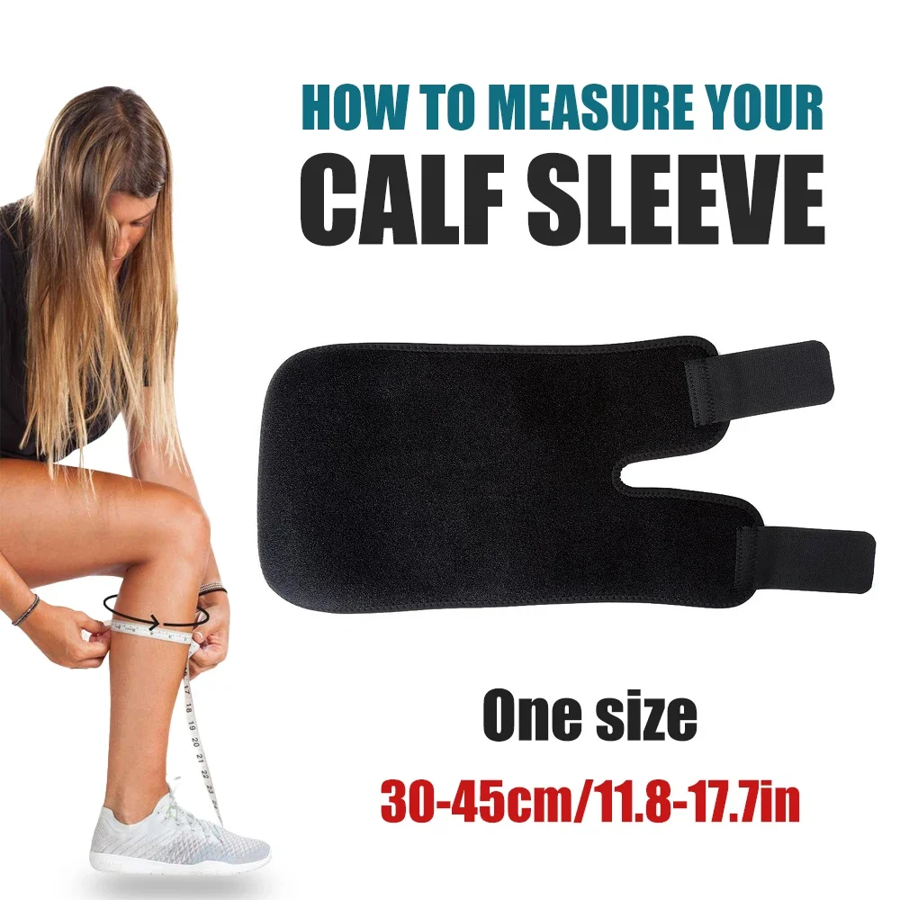 Leg Compression Sleeves Sports Calf Shin Support Brace Adjustable Calf Brace Compression Leg Sleeve Wrap Band for Running 1Pcs