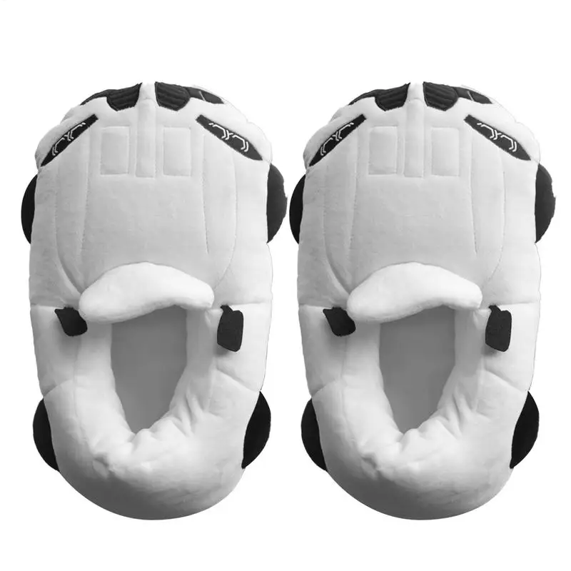 Cars Plush Slippers Cartoon Plush Shoes 29cm Portable Fuzzy House Slippers Soft Racing Car Slippers for Family Gatherings