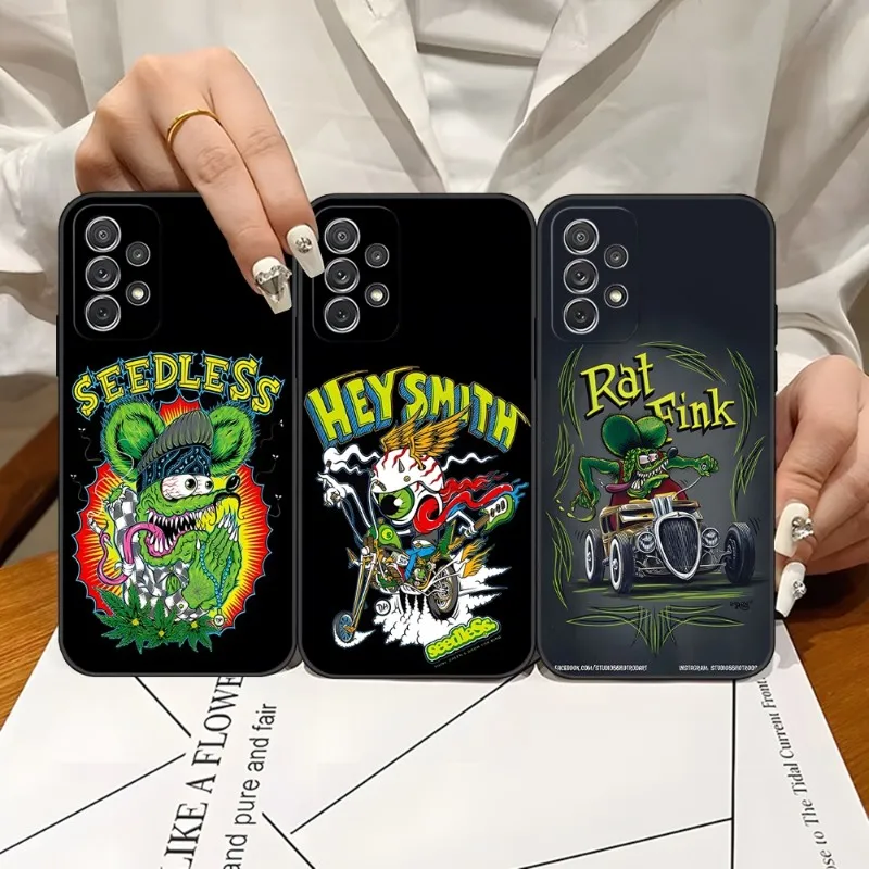 Custodia Per Telefono Rat Fink Art Per Samsung A54 A14 A33 A13 A21 A34 A71 A31 A22 A53 A52 A73 A32 A50 A20 A40 A23 A24 Cover