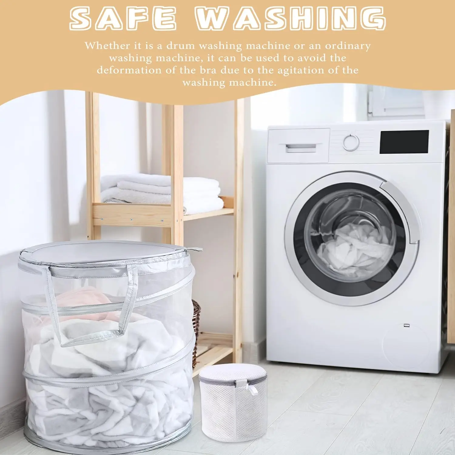 Laundry Net Fine Mesh Bra Lingerie Dirty Clothes Laundry Bag With Zipper For Washing Machine Dryer Anti-deformation Cleaning
