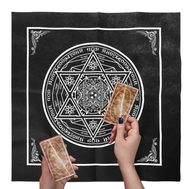 

49x49cm Altar Tarots Cloth Hexagonal Tarots Game Tablecloth Board Game Playing Card Mat Velvet Tarot Mat