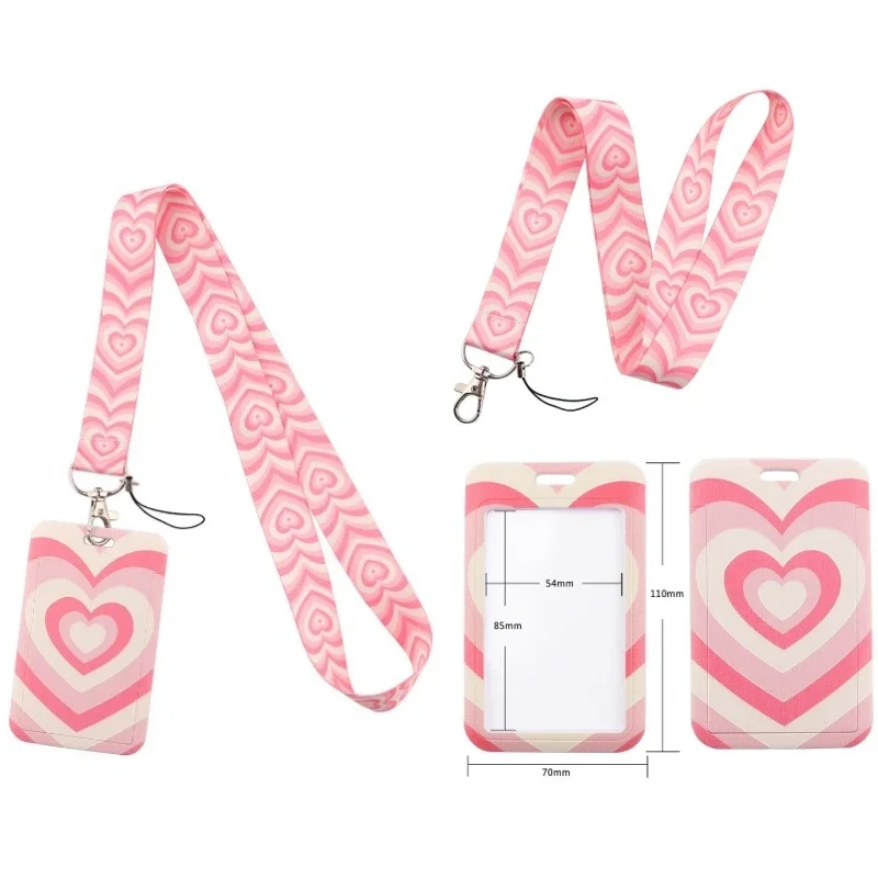 

Милый розовый ремешок на шею для влюбленных, шнурок для ключей, ID карт, ремешки для сотового телефона, держатель значков, DIY ремешок на шею, веревка, Радужный брелок