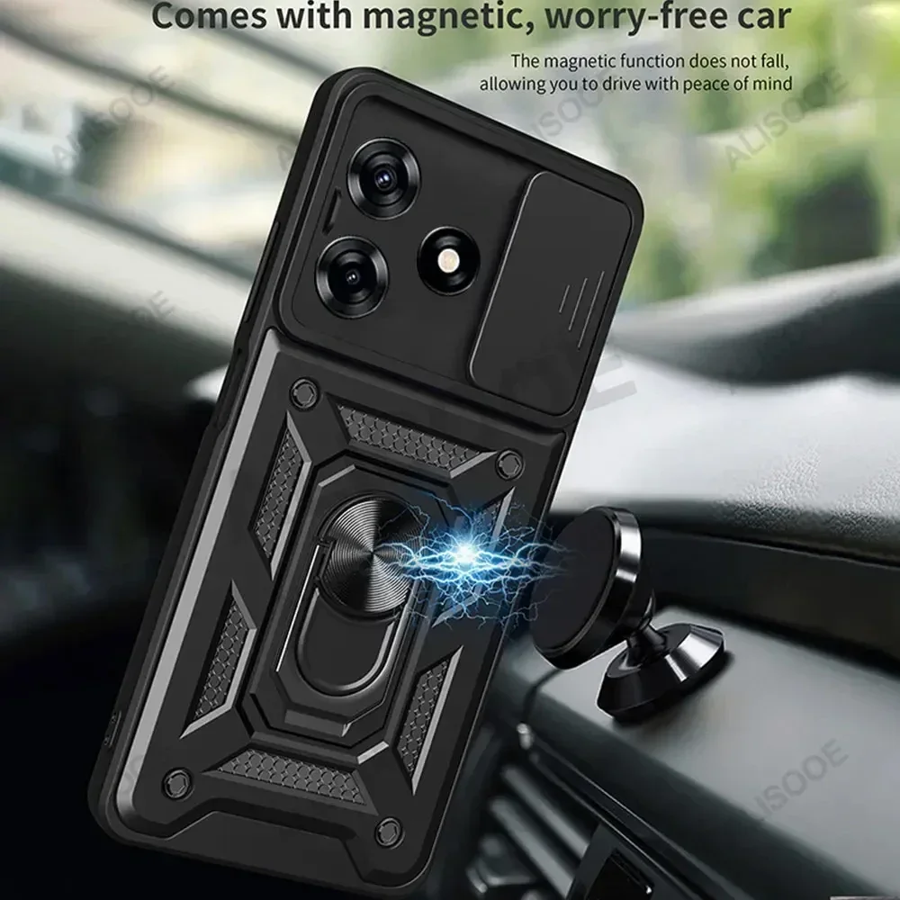 Phone Case Camera Protector Case Slide Camera Funda for ZTE Axon 50 Lite