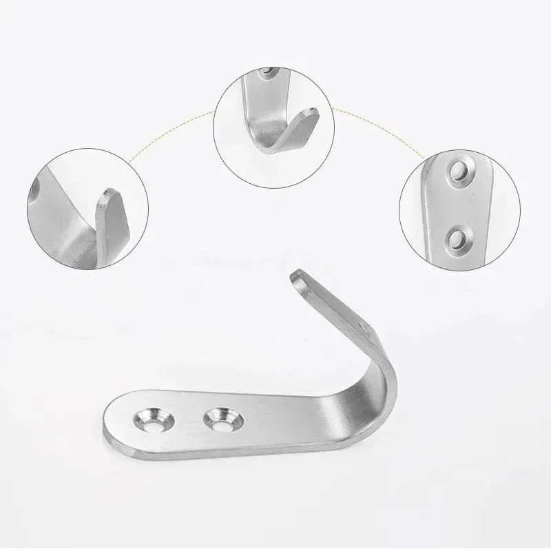 5pcs Stainless Steel Wall Hooks 3