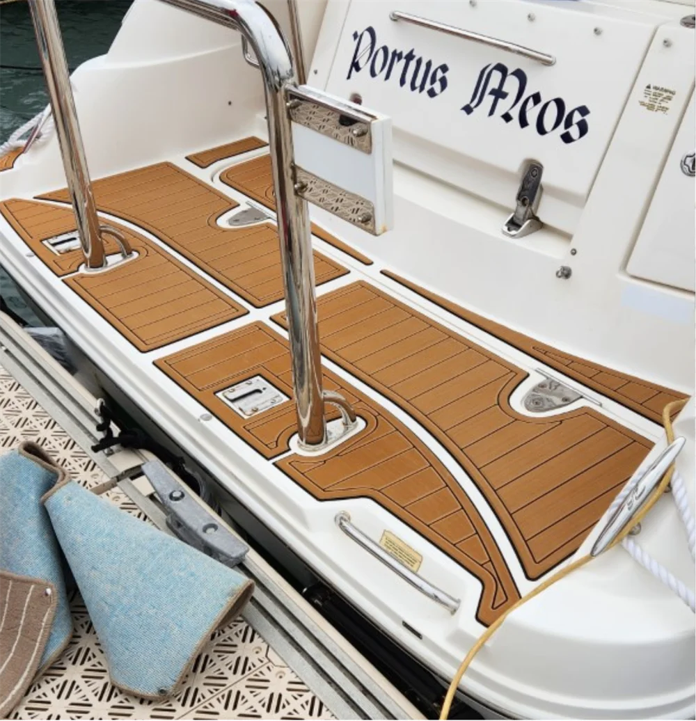 Sea Ray – tapis de plate-forme de natation SLX pour bateau, mousse EVA, Faux teck, tapis de sol, adhésif, support de sol, Style seadk Gatorstep, 270