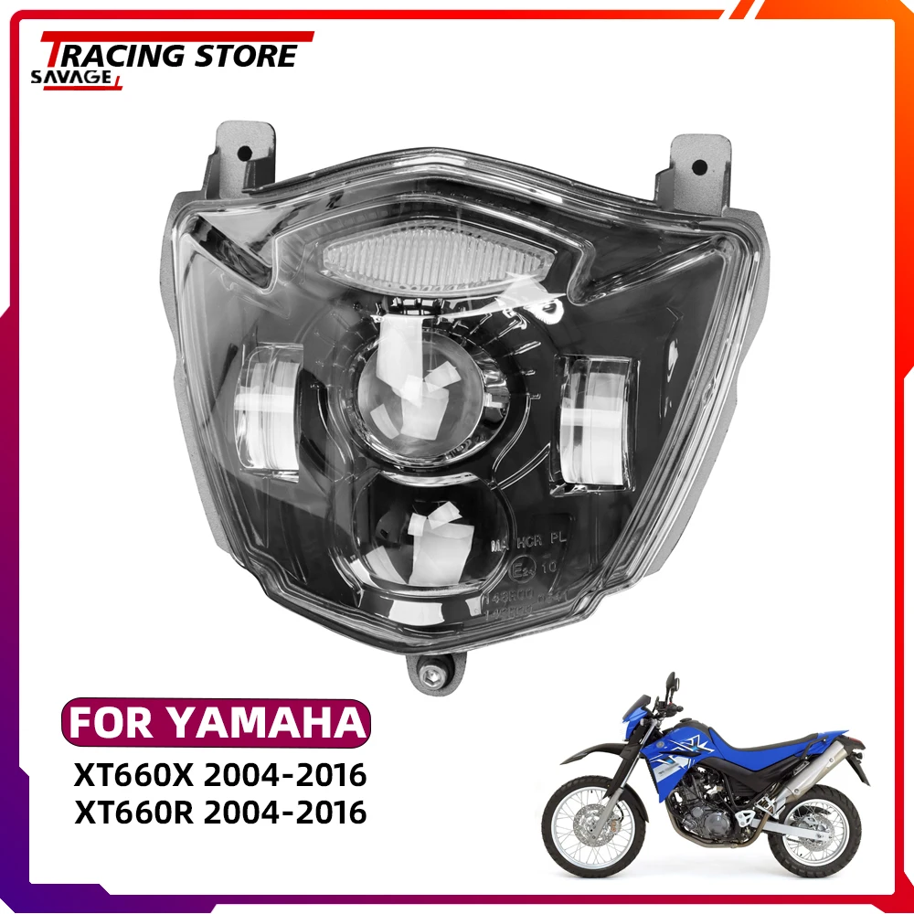 

E24 Motorcycle LED Headlight For YAMAHA XT660R XT660X 2004-2016 Headlights Assembly XT660 R/X High Low Beam Accessories IP67 84W