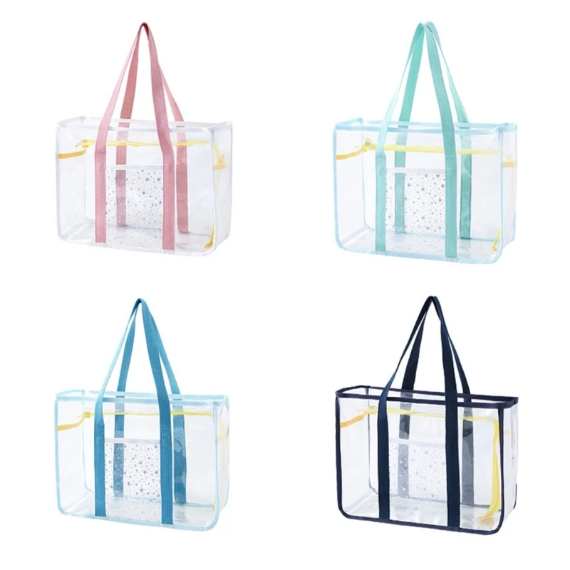 

Women PVC Shoulder Bag Transparent Handbag Outdoor Travel Bag Summer Beach-Bag
