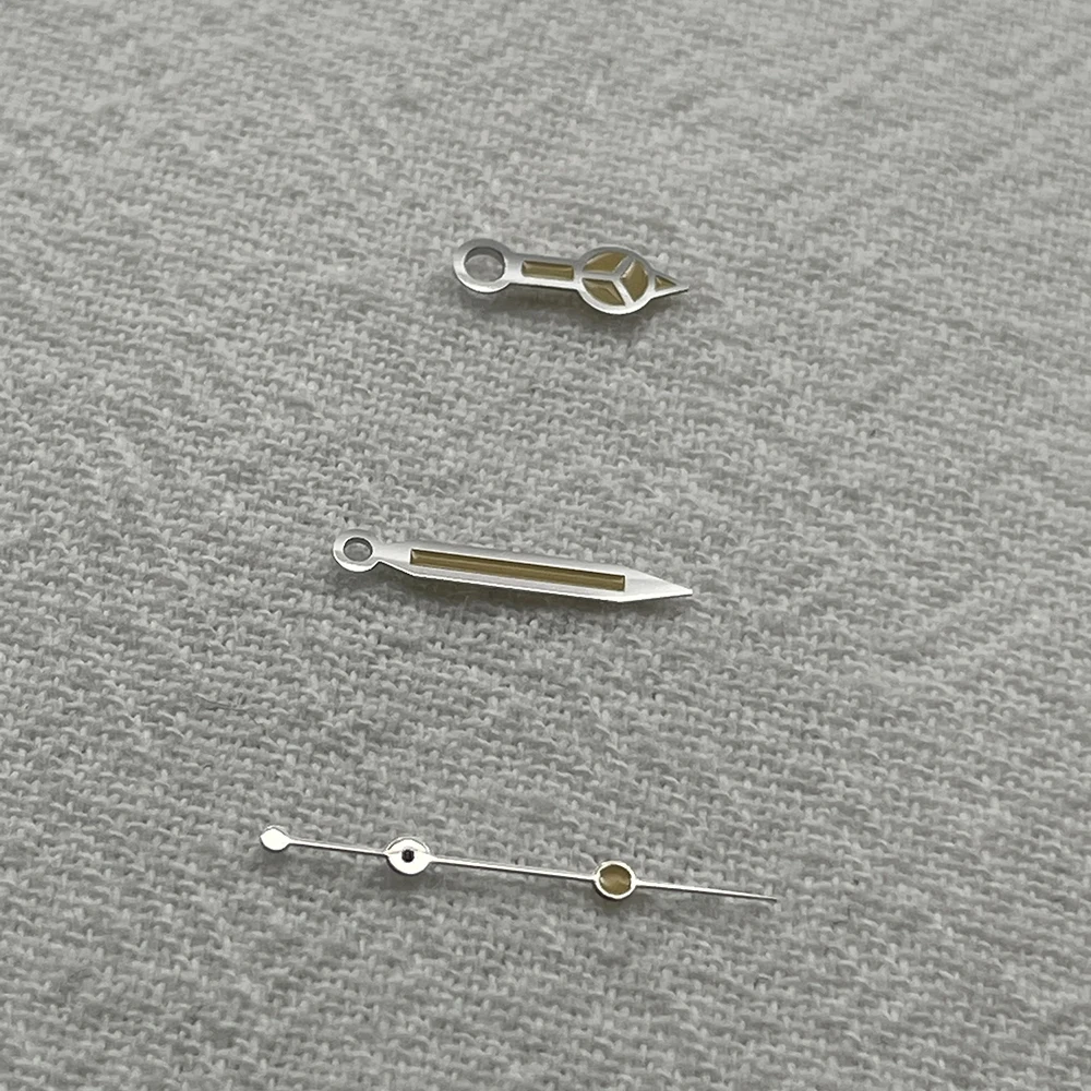 Modified Sub Watch Hands Set Compatible to NH35 NH36 C3 Green/Blue Luminous 12.5x12x8mm Mechanical Needle Fit ETA 2824 2836 8215