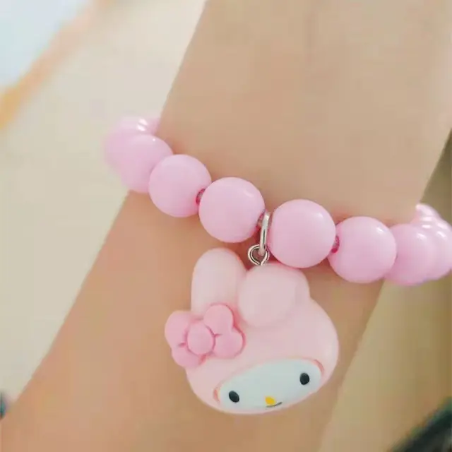 Kawaii Sanrio Cartoon Bracelet Data Cable Cute Kuromi My Melody Fashion Accessories Portable Charging Cable Creative Girl Gifts