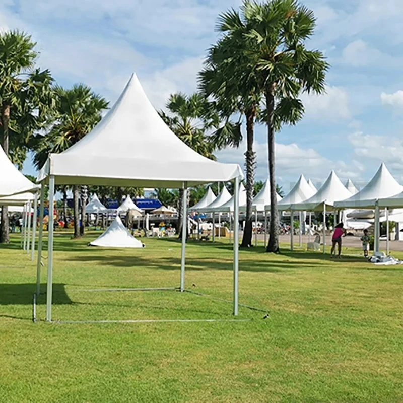 Tenda gazebo pagoda 4*4 con baldacchino in alluminio bianco