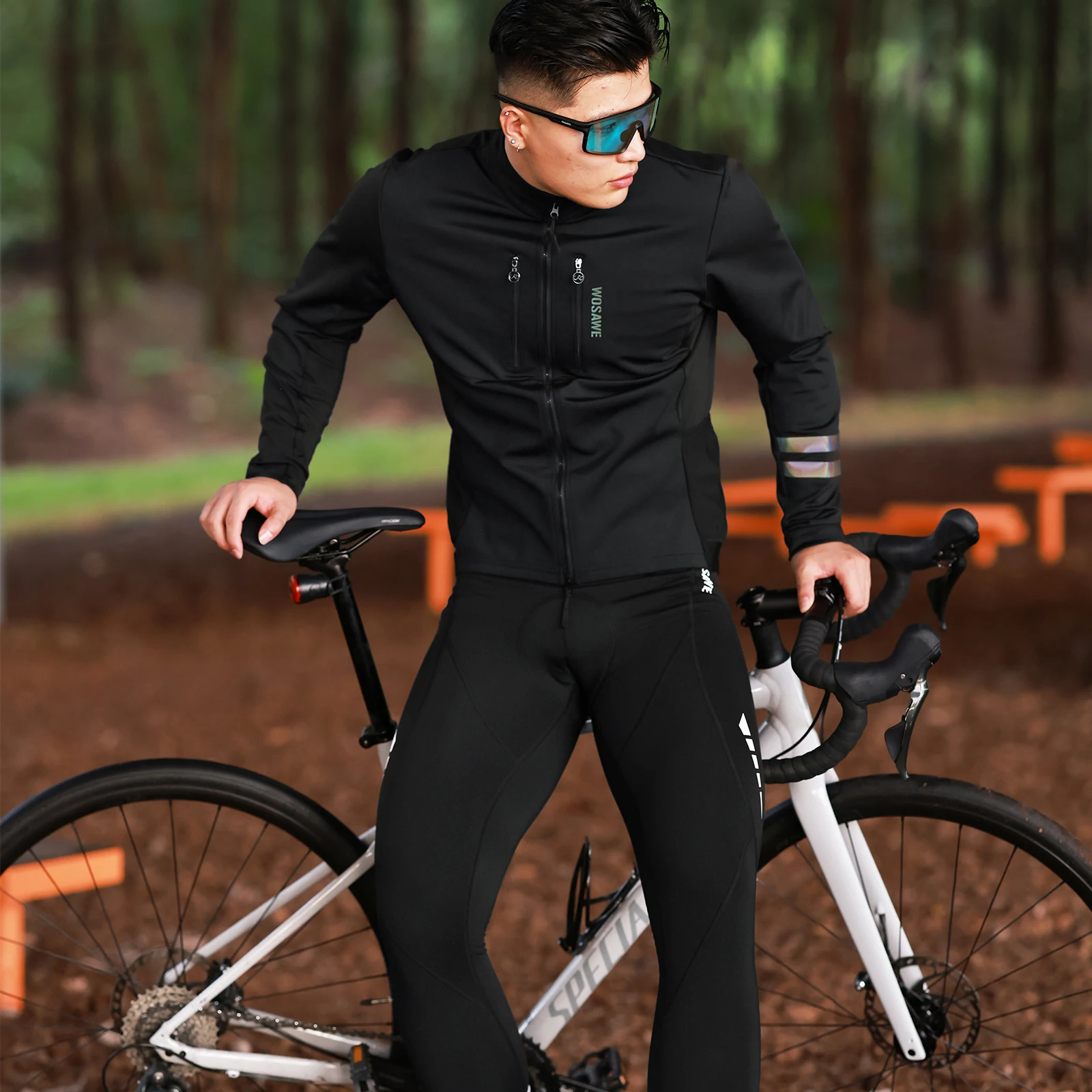 Wosawe Softshell Jacke Fahrrad Winter Softshell Jacke Warme Jacke