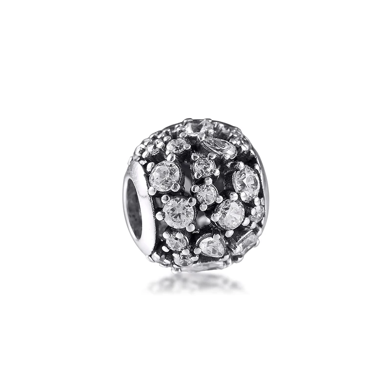 Sparkling Round Openwork Charm Halloween Charms 925 Silver Original Mother Kids Bracelet Femme Charms For Jewelry Making