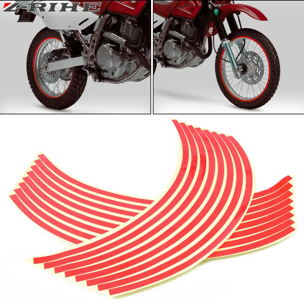 

16 Strips Wheel Sticker Reflective Rim Stripe Tape Bike Motorcycle 17 18inch Stickers For Honda CB1000R CBR600RR CBR125R CB600F