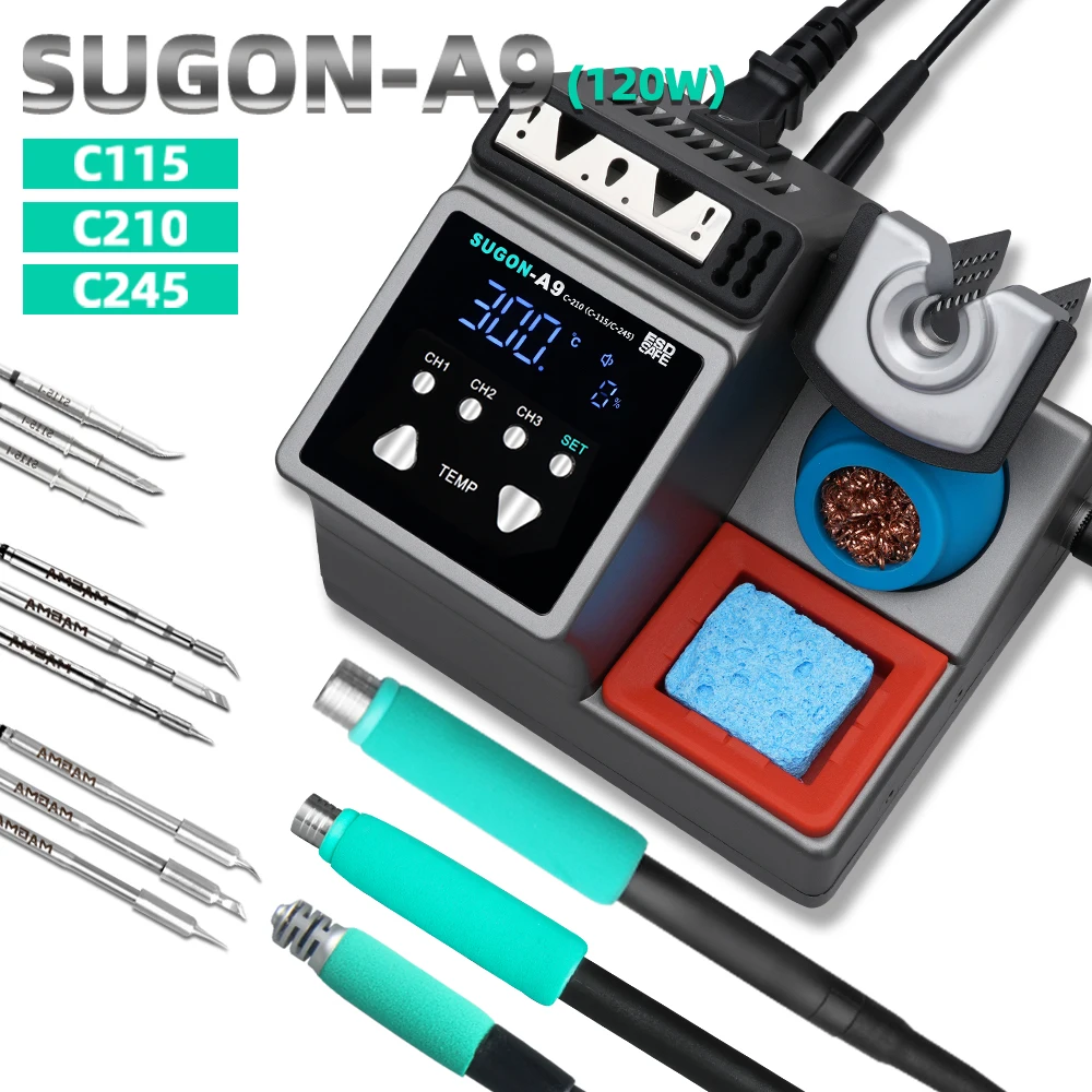 SUGON A9 Soldering Station Compatible With 210/245/115 Handle Welding Repair Station Suitable For Mobile Phone BGA PCB Repair image 10