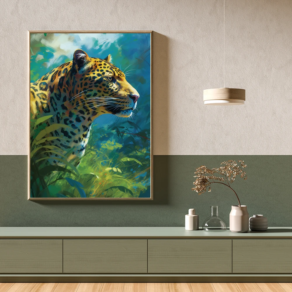 Diamond Painting New Series Oil Paintings Snow Mountain Leopard Lion Tiger Mosaic Full Rhinestone Cross Stitch Home Decor Gifts