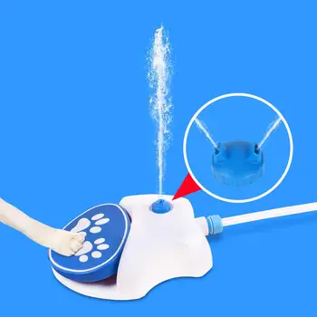 Fontanella per cani con 2 modalità di erogazione dell'acqua, facile da usare per animali domestici, da posizionare sul prato, con sistema a pedale, facile da collegare, a prova di perdite.