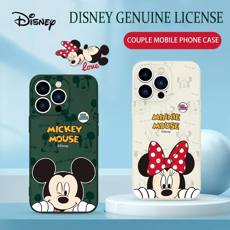 iphone 12 pro max silicone case Mickey Mouse Phone Case For iPhone 11 12 13 Pro MAX Mini 6 7 8 Plus X XR XS MAX SE 2020 Disney Genuine License Soft Funda Back iphone 12 pro max silicone case