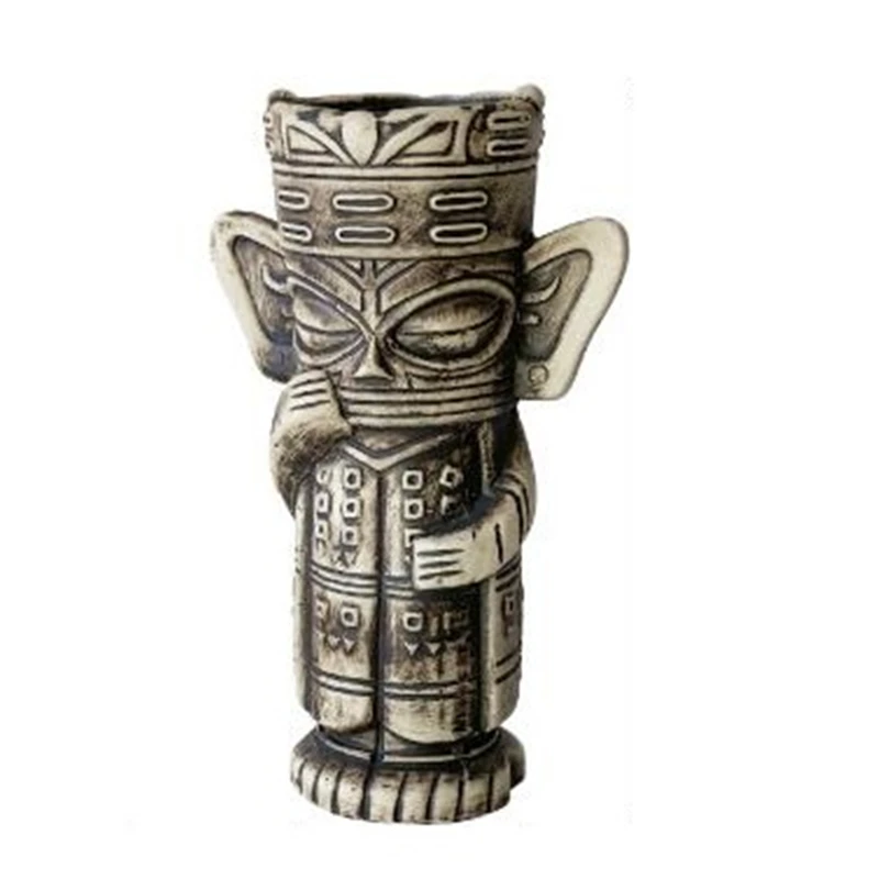 

450ml Hawaii Tiki Mugs Cocktail Cup Beer Beverage Mug Wine Mug Ceramic Ku.Ku.Kauioo Mugs Barware