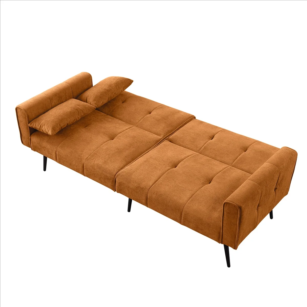 Futon-Schlafsofa, modernes 68-Zoll-Futon-Couch mit umwandelbarem Bett, Schlaf-Wohnzimmermöbel-Futon-Set – passend für kleine Räume – Detail 23