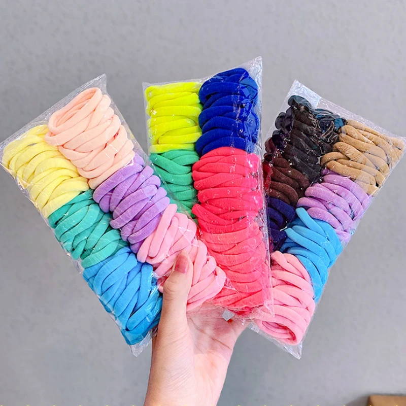 

100pc/50pc Girls Scrunchies Elastic Hair Band 3.5CM Hair Tie Baby Hair Ring Rope Headwear Kids Hair Accessories for Girl