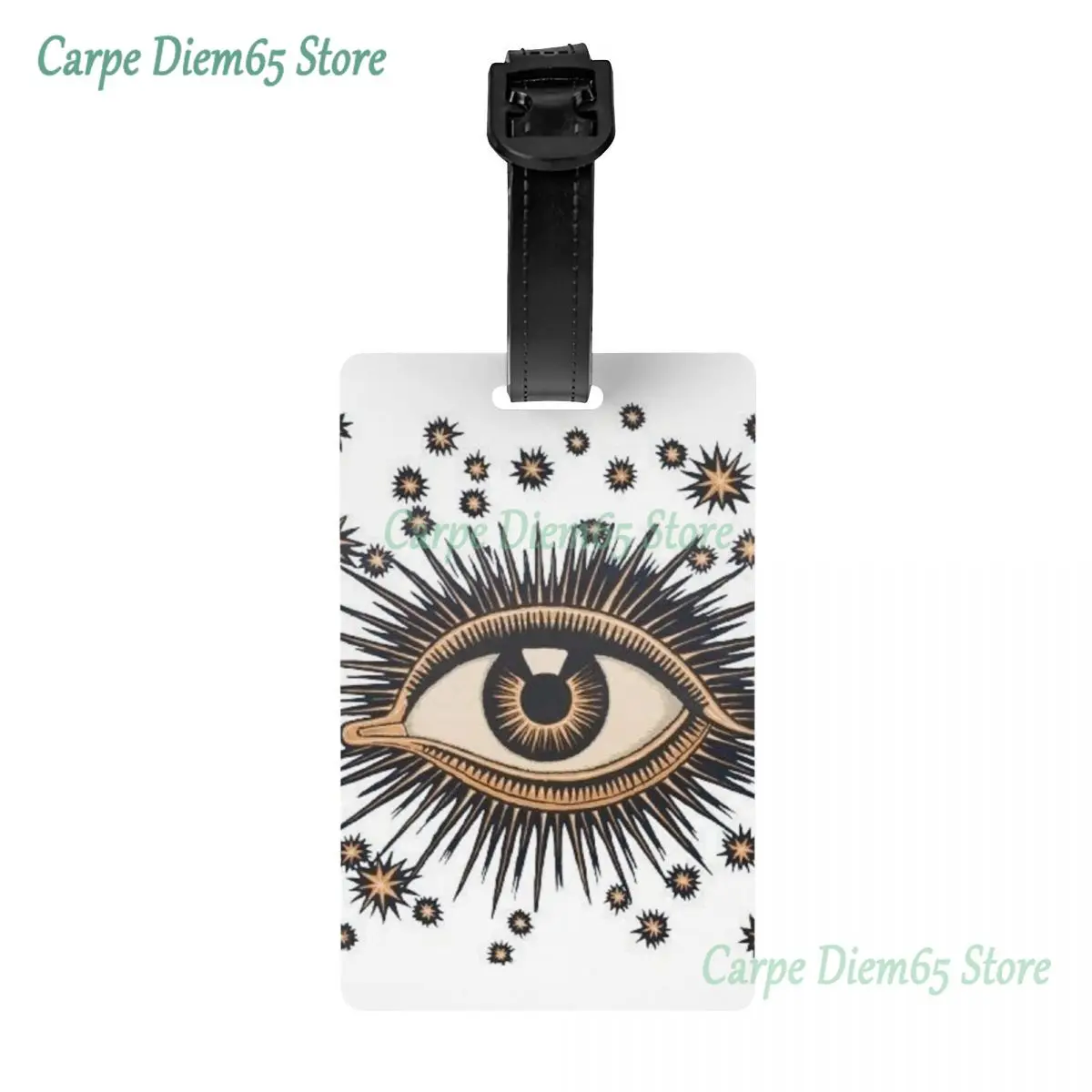 

Vintage Turkish Evil Eye Luggage Tag With Name Card Nazar Amulet Pattern Boho Privacy Cover ID Label for Travel Bag Suitcase