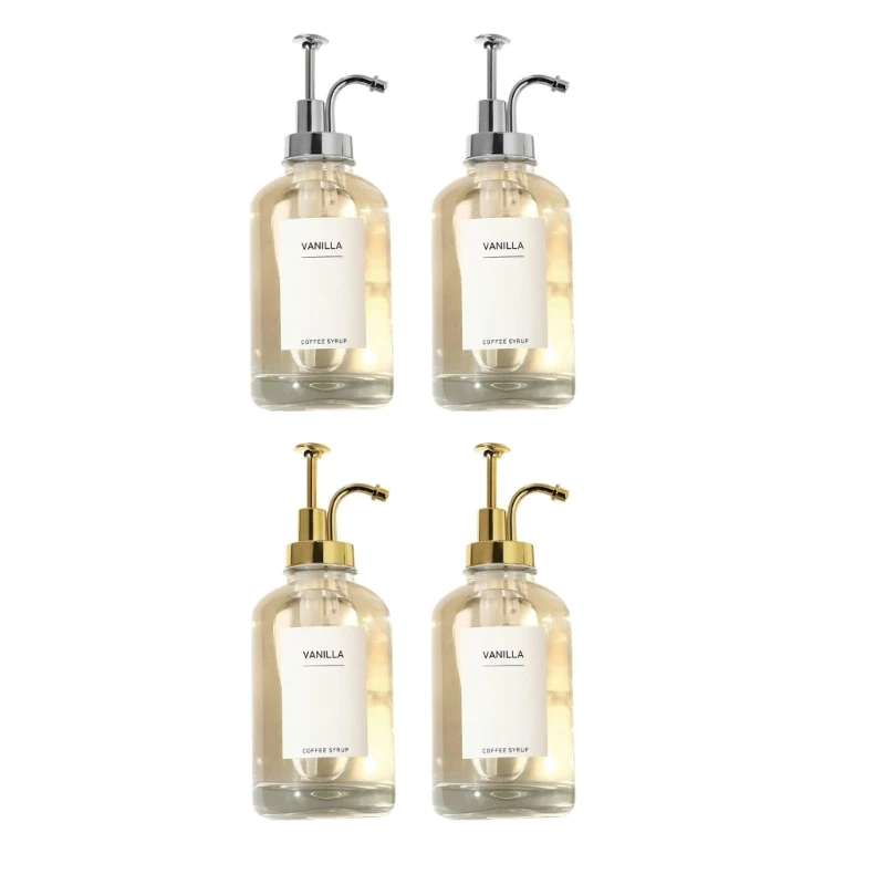 

Clear Glass Coffee Oil Dispenser Essential Oil Lotion Bottles Easy to Use